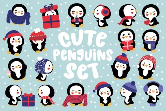 Download Cute Penguins Set - Premium Resources