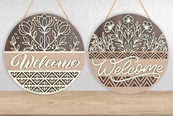 Download Floral Welcome Door Sign SVG - Welcome door sign Collection