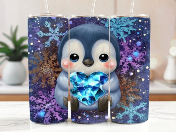 Download Cute Penguins Tumbler Wrap Happy Penguin - Premium Bundle