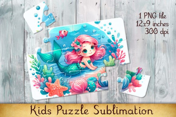 Download Little Mermaid Kids Puzzle Sublimation - Kids puzzle Collection