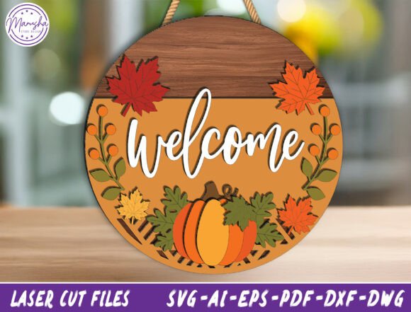 Download Fall Welcome Door Sign SVG - Welcome door sign Collection