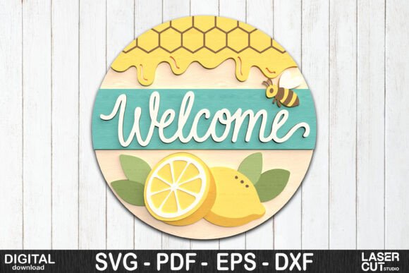 Download Honey Lemon Welcome Door Sign - Welcome door sign Collection