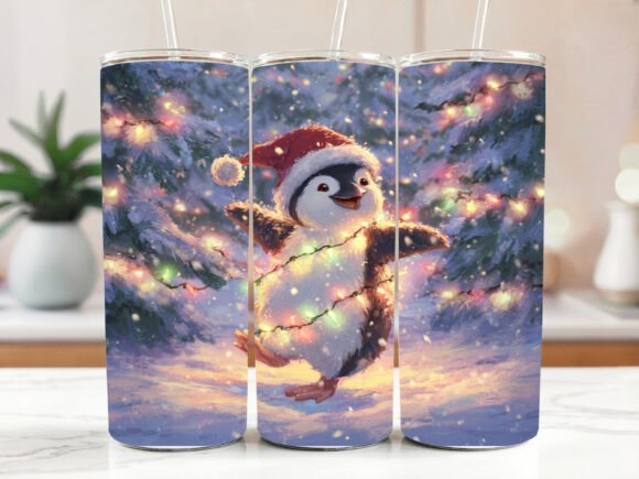 Download Cute Penguins Tumbler Wrap 20oz Skinny - Premium Bundle